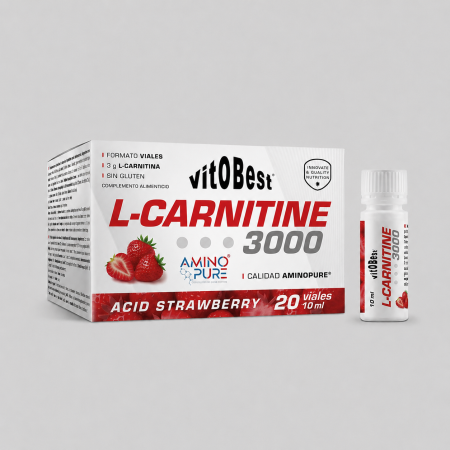 L-Carnitina 3000 AminoPure® Fresa Ácida Vitobest (20 viales)